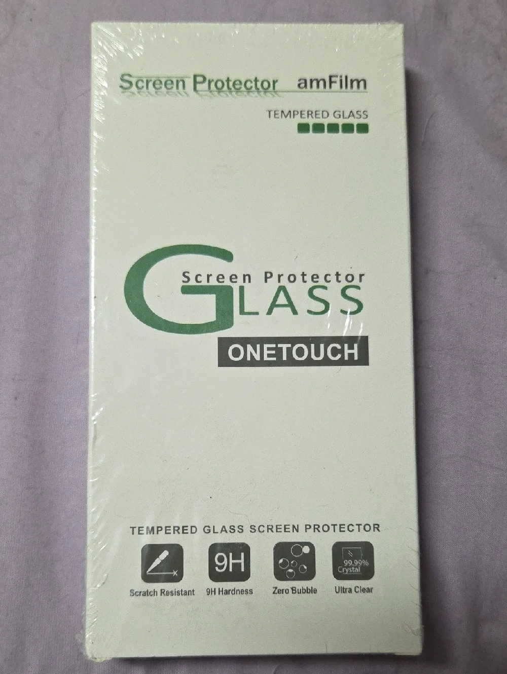 amFilm OneTouch Tempered Glass Screen Protector - White/Green